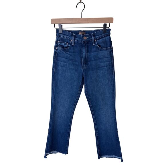 MOTHER The Insider Crop Denim Jean Step Fray Sake To Me Size 25 - Picture 1 of 9